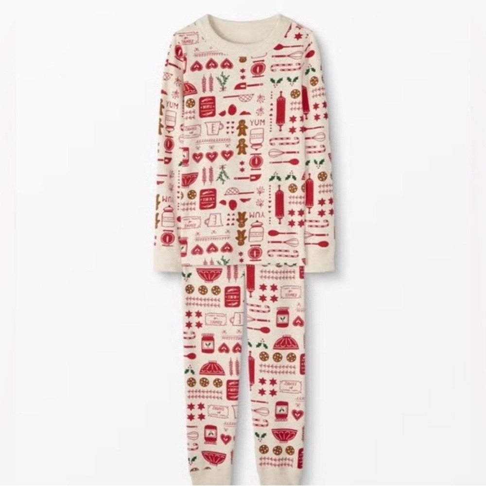 Hanna Andersson Back to Baking Gingerbread Kitchen Utensils Pajamas NWT 110cm